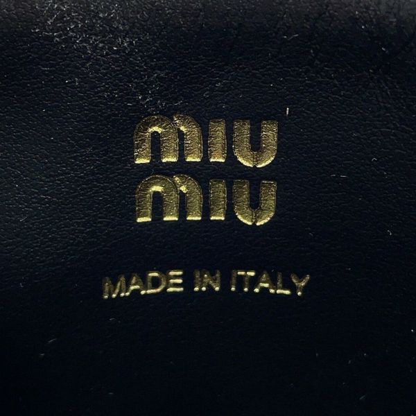 ミュウミュウ コインケース キーリング付き レザー 5TL508 Miu Miu 黒