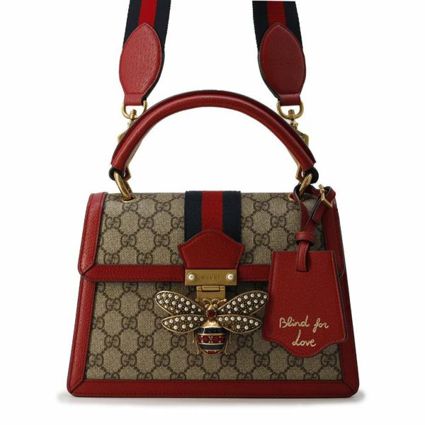 グッチ ハンドバッグ クイーンマーガレット GGスプリーム ビー 476541 GUCCI 2wayショルダー ハチ