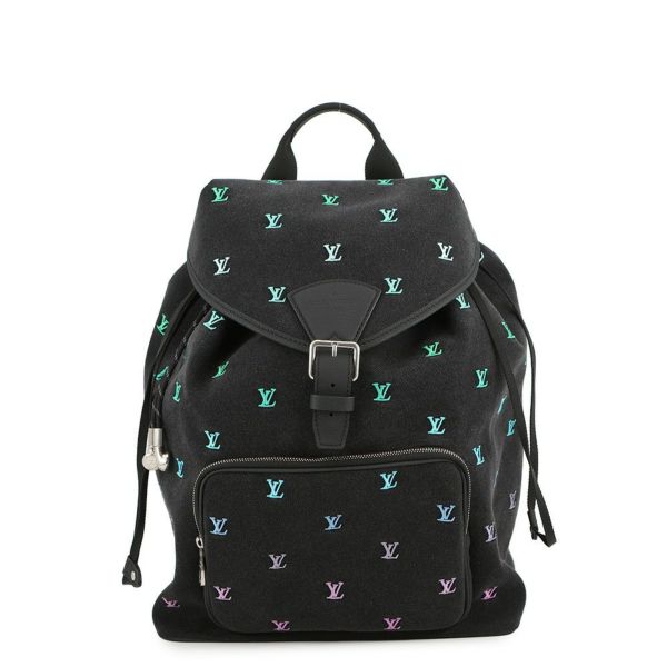 ルイヴィトン リュック LV ブラゾン・デニム/カーフレザー モンスリ・バックパック M14135