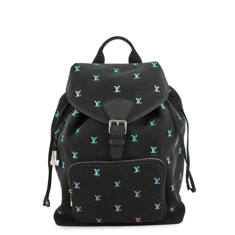 ルイヴィトン リュック LV ブラゾン・デニム/カーフレザー モンスリ・バックパック M14135