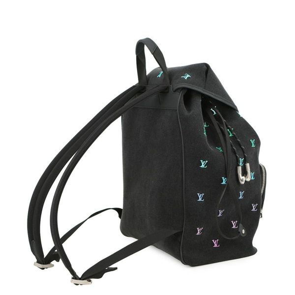 ルイヴィトン リュック LV ブラゾン・デニム/カーフレザー モンスリ・バックパック M14135