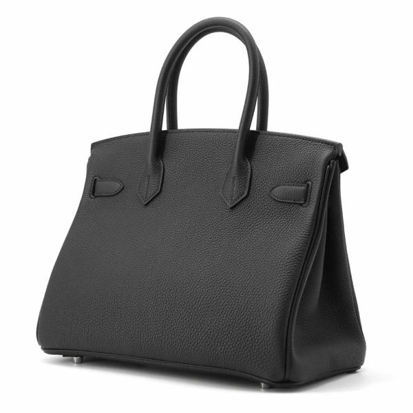 エルメス バーキン30 ブラック/シルバー金具 トゴ W刻印 HERMES Birkin ハンドバッグ