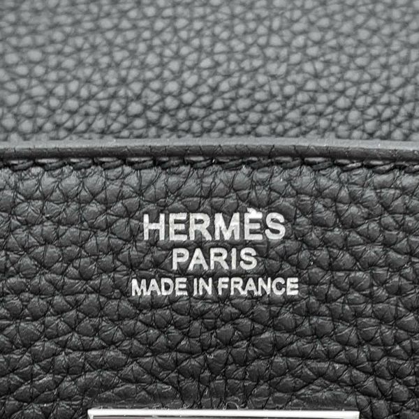 エルメス バーキン30 ブラック/シルバー金具 トゴ W刻印 HERMES Birkin ハンドバッグ