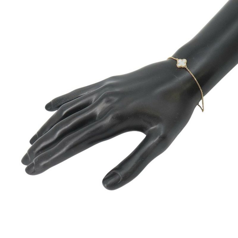 ヴァンクリーフ＆アーペル ブレスレット スウィート アルハンブラ ブレスレット マザーオブパール K18YGイエローゴールド VCARF68800