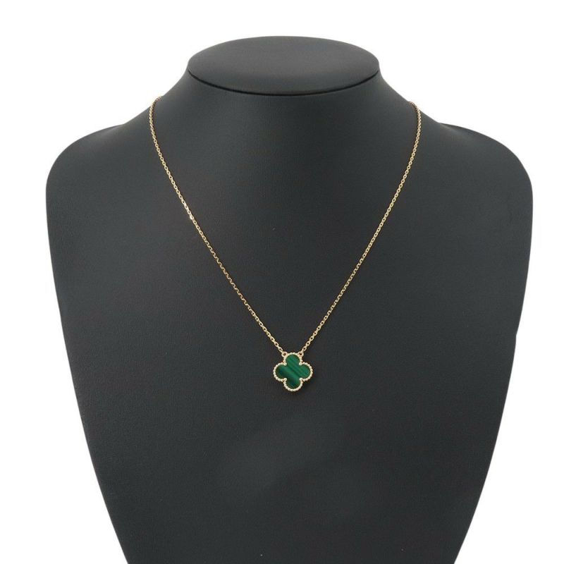 ヴァンクリーフ&アーペル ネックレス ヴィンテージ アルハンブラ ペンダント マラカイト K18YGイエローゴールド VCAR09VA00