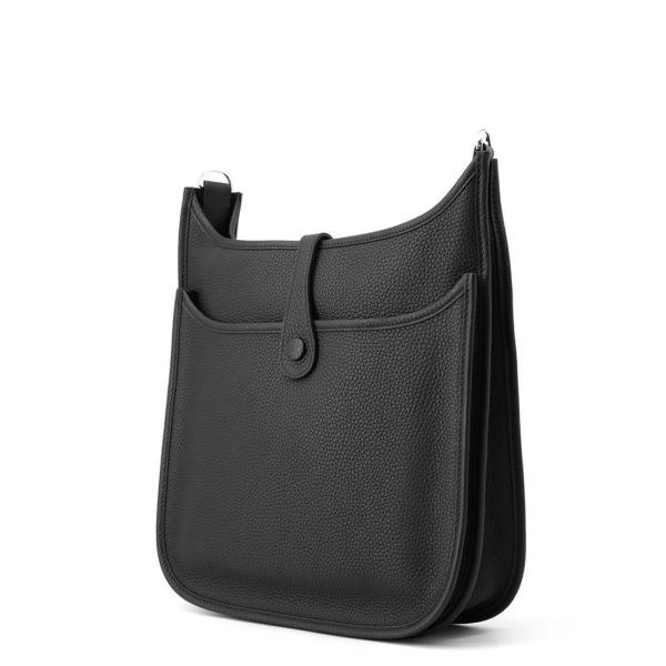エルメス ショルダーバッグ エブリン3 PM ブラック/シルバー金具 トリヨンクレマンス C刻印 HERMES Evelyne 黒