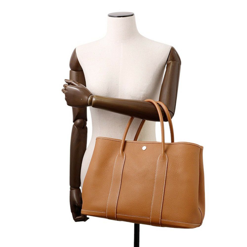 エルメス トートバッグ ガーデンパーティPM ゴールド/シルバー金具 ネゴンダ D刻印 HERMES Garden Party