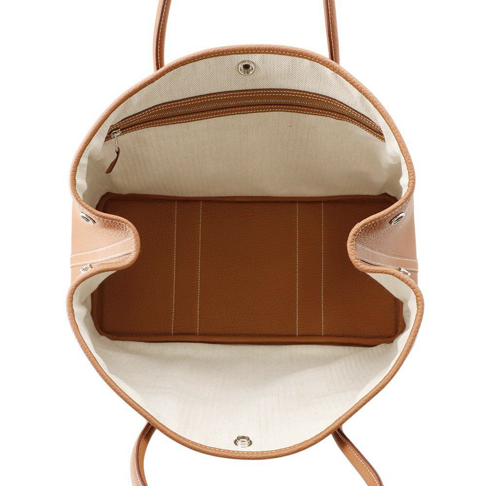 エルメス トートバッグ ガーデンパーティPM ゴールド/シルバー金具 ネゴンダ D刻印 HERMES Garden Party