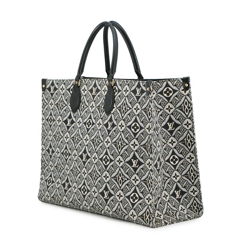 ルイヴィトン トートバッグ モノグラム・ジャカード/SINCE1854 オンザゴーGM M57207 LOUIS VUITTON 2way ブラック 黒