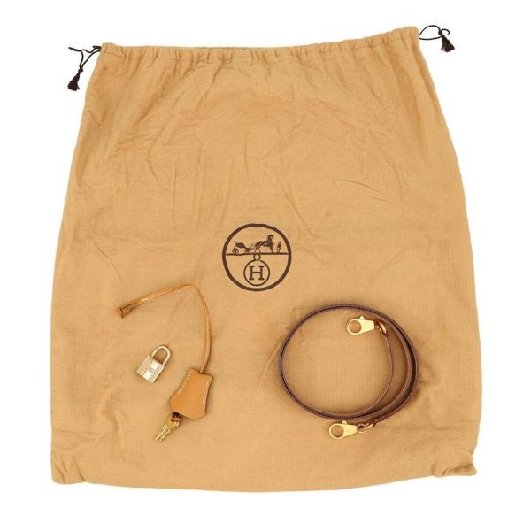 エルメス ハンドバッグ ケリー32 内縫い ナチュラル/ゴールド金具 ヴォーシャモニー 〇V刻印 2wayショルダー