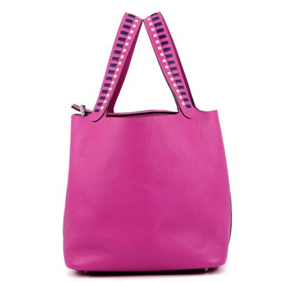 エルメス ハンドバッグ ピコタンロックMM アネモネ/シルバー金具