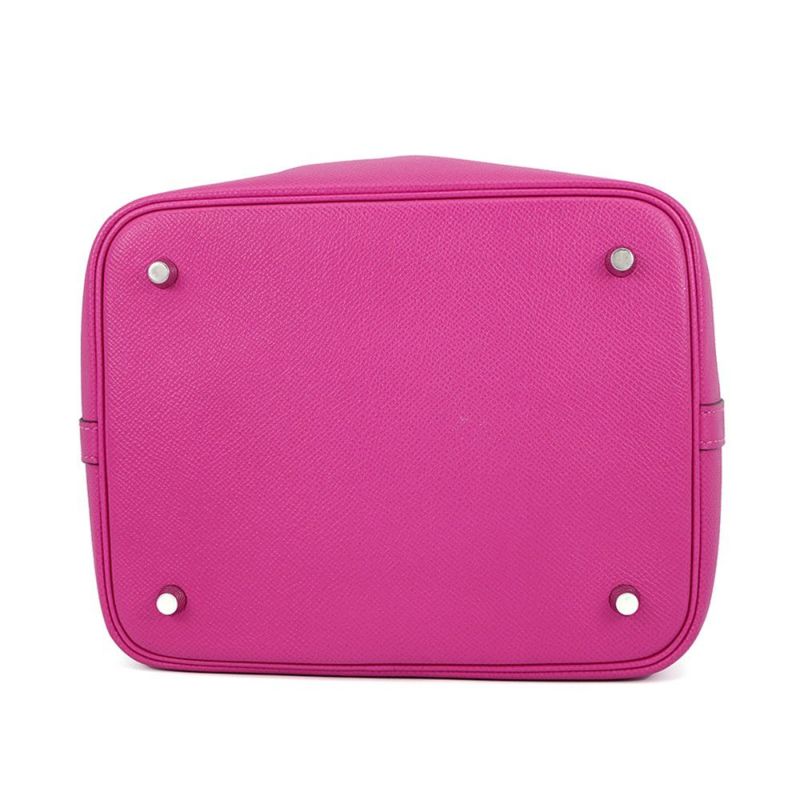 エルメス ピコタンロックMM トレサージュ・ドゥ・キュイール マグノリア/ブルーサフィール/クレ/シルバー金具 エプソン C刻印