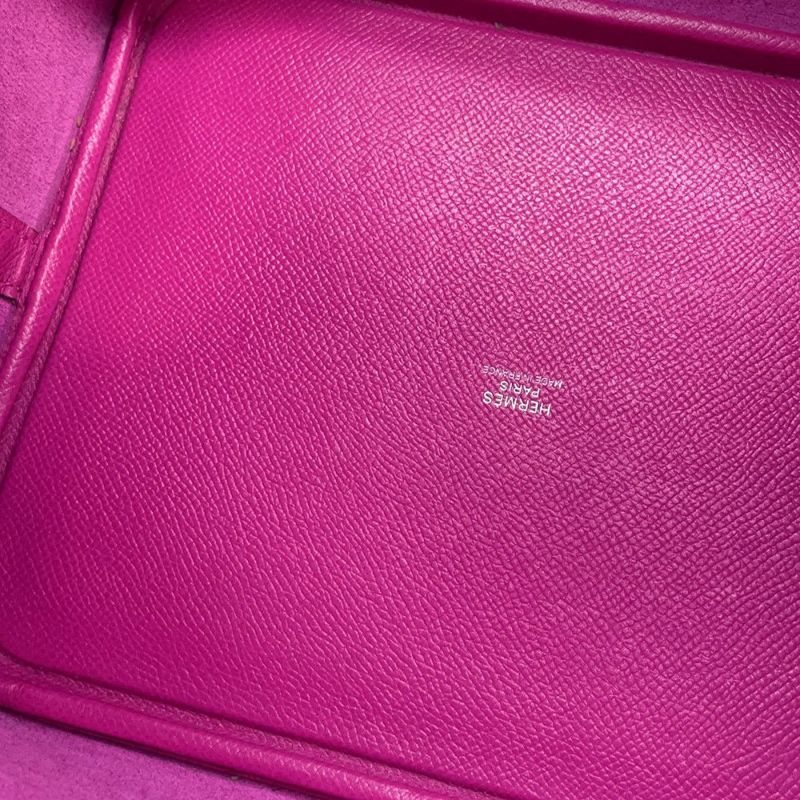 エルメス ピコタンロックMM トレサージュ・ドゥ・キュイール マグノリア/ブルーサフィール/クレ/シルバー金具 エプソン C刻印