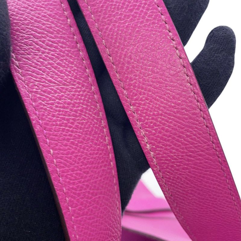 エルメス ピコタンロックMM トレサージュ・ドゥ・キュイール マグノリア/ブルーサフィール/クレ/シルバー金具 エプソン C刻印