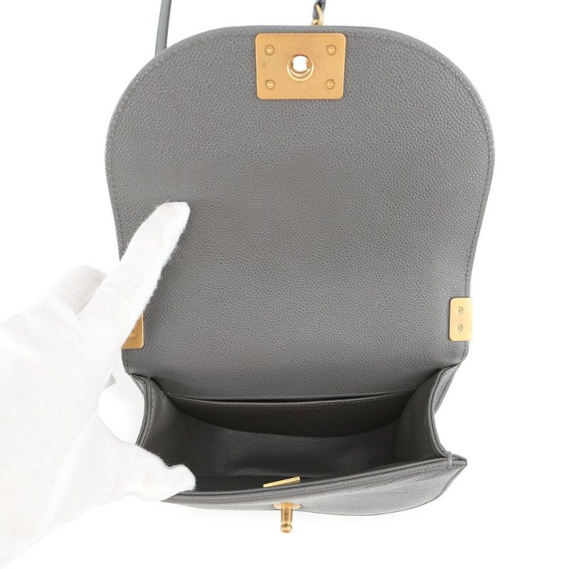 シャネル チェーンショルダーバッグ マトラッセ ココマーク ボーイシャネル スモール キャビアスキン AS3350 CHANEL 2way