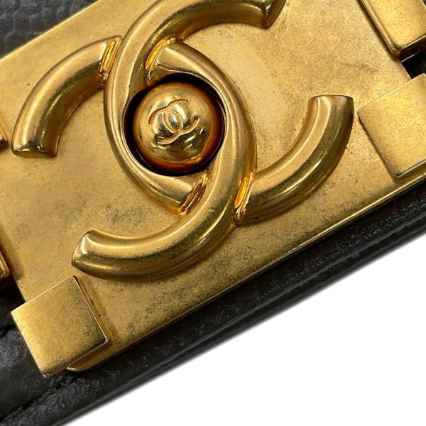 シャネル チェーンショルダーバッグ マトラッセ ココマーク ボーイシャネル スモール キャビアスキン AS3350 CHANEL 2way