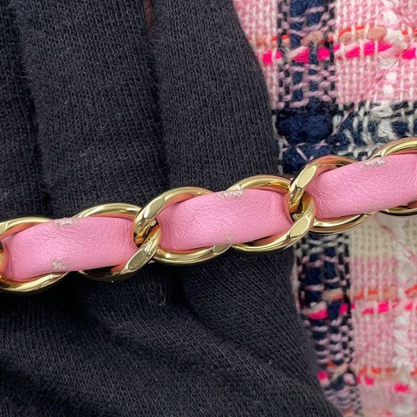 シャネル チェーンショルダーバッグ ココマーク マトラッセ20 ツイード CHANEL