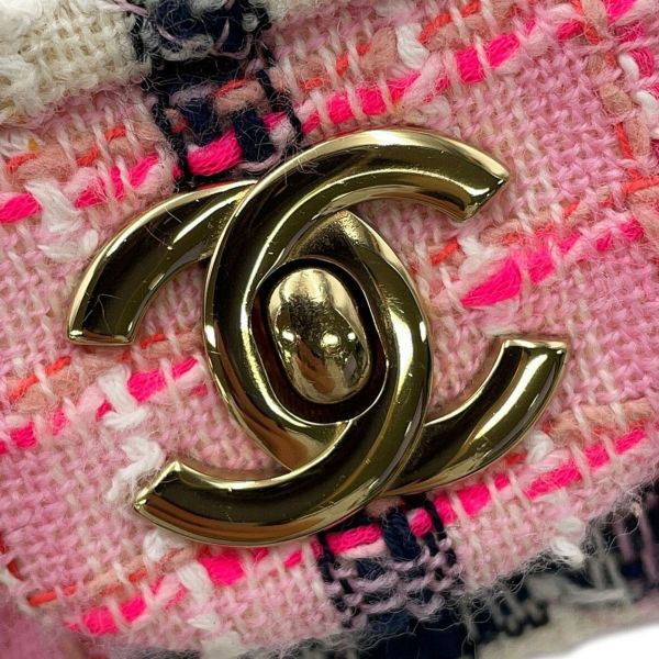 シャネル チェーンショルダーバッグ ココマーク マトラッセ20 ツイード CHANEL