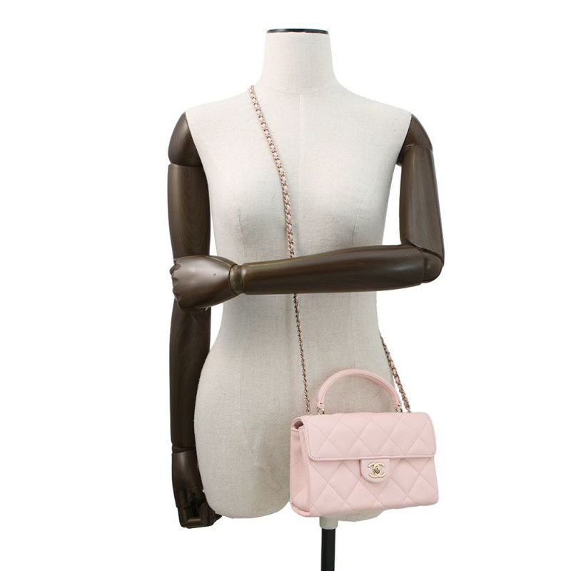 シャネル ハンドバッグ マトラッセ ココマーク トップハンドル キャビアスキン AP4568 CHANEL 2way