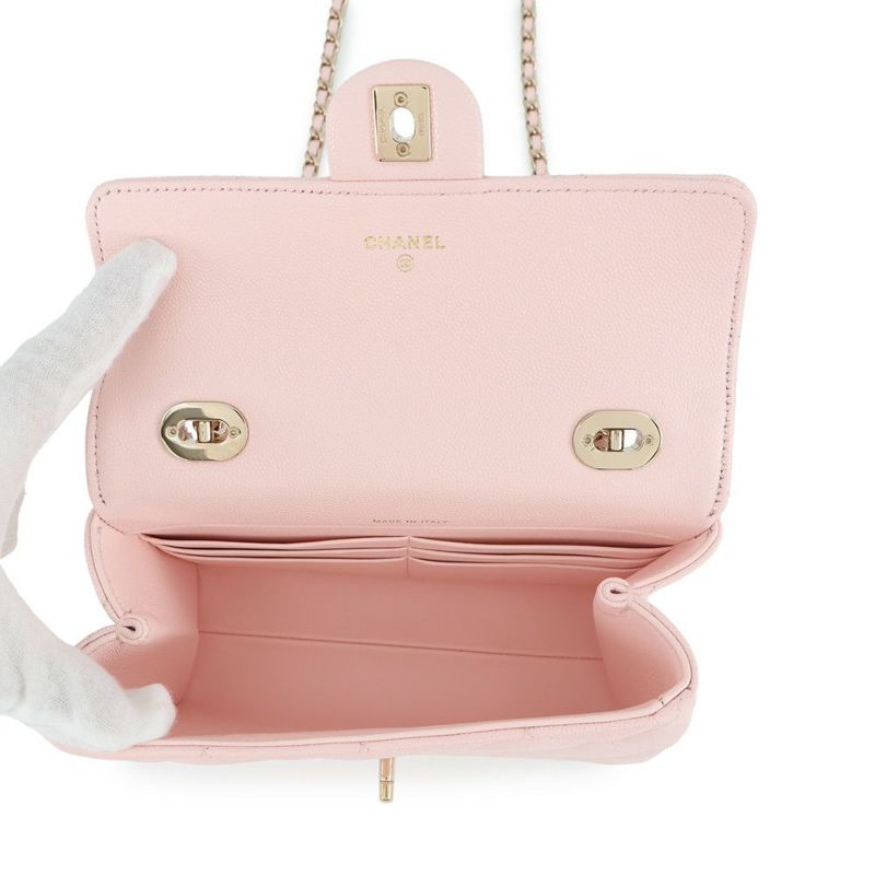 シャネル ハンドバッグ マトラッセ ココマーク トップハンドル キャビアスキン AP4568 CHANEL 2way