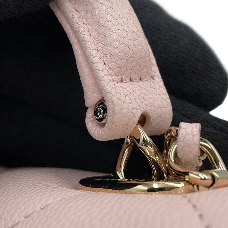 シャネル ハンドバッグ マトラッセ ココマーク トップハンドル キャビアスキン AP4568 CHANEL 2way