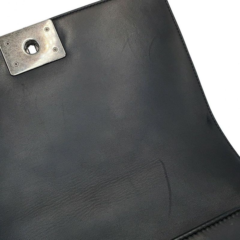 シャネル チェーンショルダーバッグ ココマーク マトラッセ ボーイシャネル ラムスキン A67086 CHANEL 黒