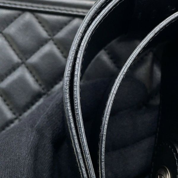 シャネル チェーンショルダーバッグ ココマーク マトラッセ ボーイシャネル ラムスキン A67086 CHANEL 黒