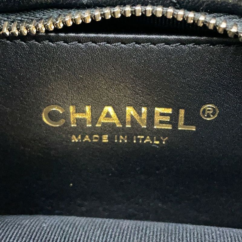 シャネル チェーンショルダーバッグ マトラッセ ココマーク ミニ ボウ バッグ シャイニーラムスキン AS5849 CHANEL 黒 2way