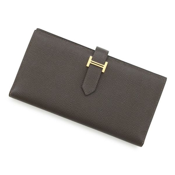 エルメス 長財布 ベアンスフレ エベンヌ/ゴールド金具 エプソン Y刻印 HERMES 財布