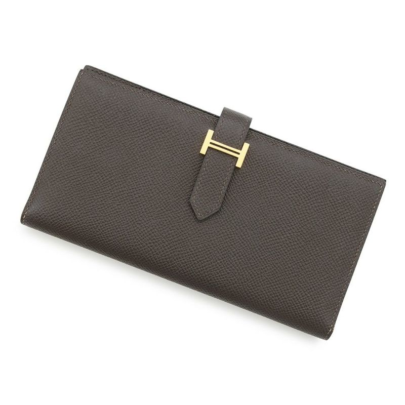 エルメス 長財布 ベアンスフレ エベンヌ/ゴールド金具 エプソン Y刻印 HERMES 財布