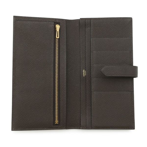 エルメス 長財布 ベアンスフレ エベンヌ/ゴールド金具 エプソン Y刻印 HERMES 財布
