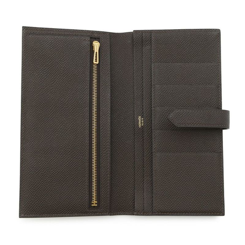 エルメス 長財布 ベアンスフレ エベンヌ/ゴールド金具 エプソン Y刻印 HERMES 財布