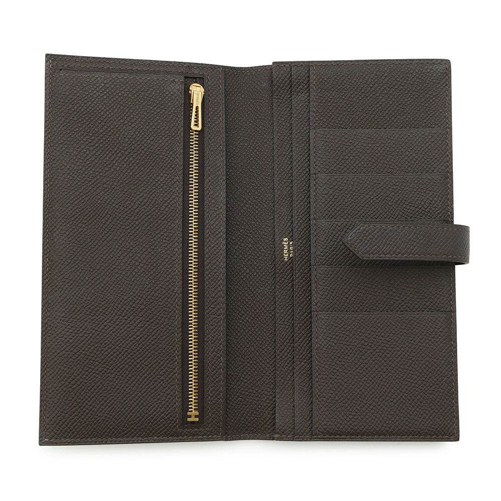 エルメス 長財布 ベアンスフレ エベンヌ/ゴールド金具 エプソン Y刻印 HERMES 財布