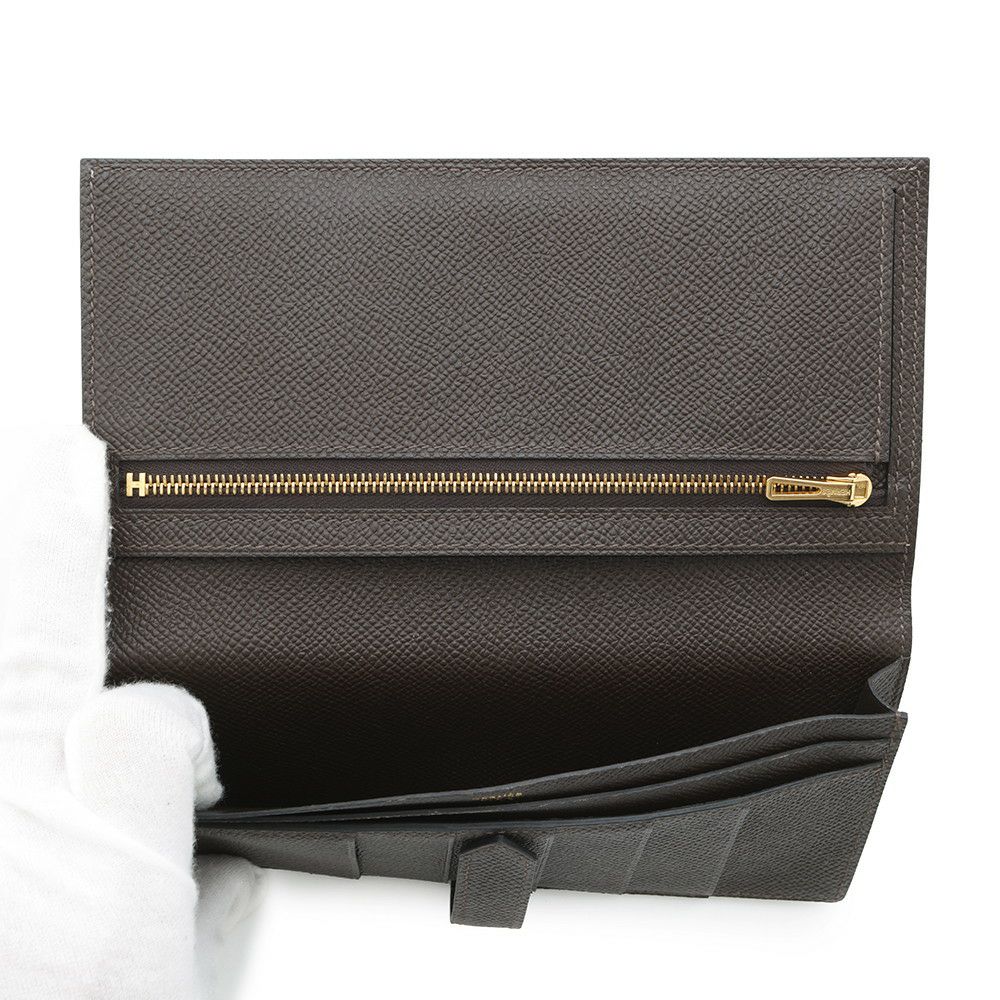 エルメス 長財布 ベアンスフレ エベンヌ/ゴールド金具 エプソン Y刻印 HERMES 財布