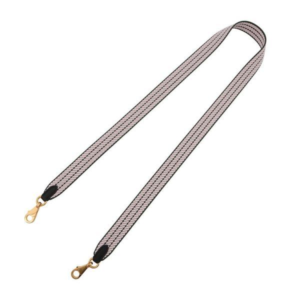 エルメス ショルダーストラップ バンドリエール サングル コルダージュ ヴェールフォンセ/ブラック/ローズダーリン/ゴールド金具 W刻印