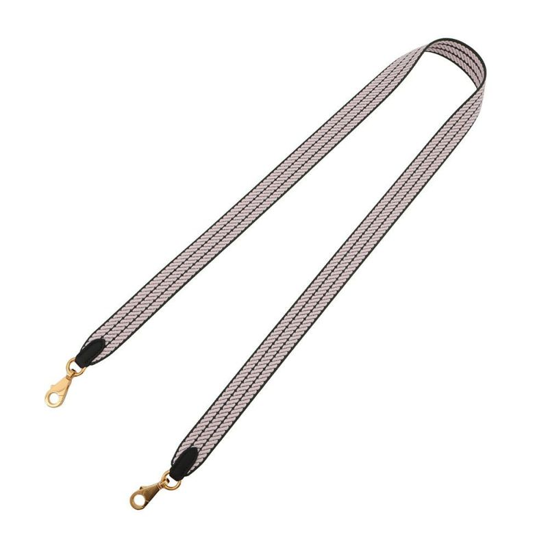 エルメス ショルダーストラップ バンドリエール サングル コルダージュ ヴェールフォンセ/ブラック/ローズダーリン/ゴールド金具 W刻印