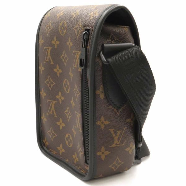 ルイヴィトン ショルダーバッグ モノグラム・マカサー アーチー・メッセンジャー M46442 LOUIS VUITTON ヴィトン メンズ 黒