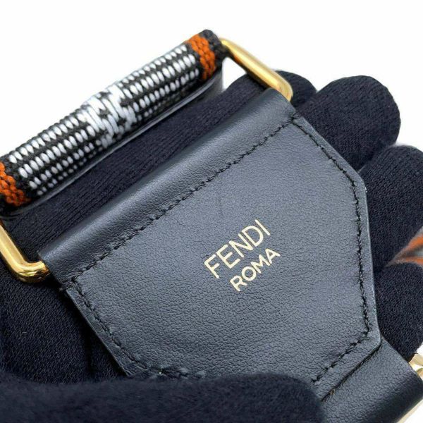 フェンディ ショルダーストラップ ストラップユー キャンバス 8AV134 FENDI ストラップ 黒 白