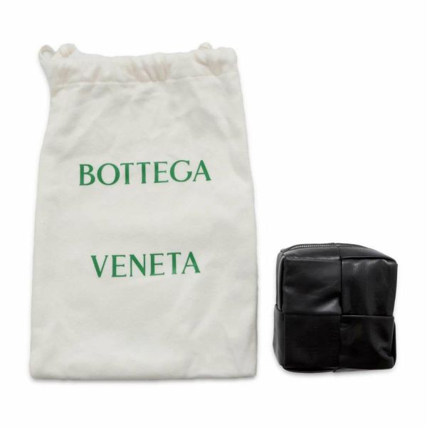 ボッテガヴェネタ ベルト イントレチャート レザー サイズ90 709342 BOTTEGA VENETA ポーチ メンズ 黒