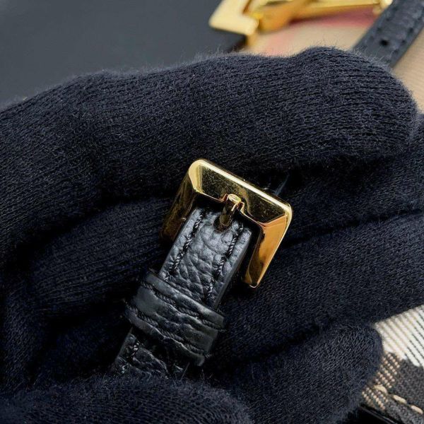 バーバリー ショルダーバッグ ハウスチェック キャンバス レザー 3980825 BURBERRY バッグ 黒