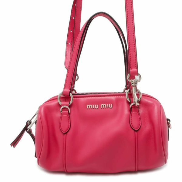 ミュウミュウ ハンドバッグ ミニボストン レザー 5BH152 MIUMIU 2wayショルダーバッグ