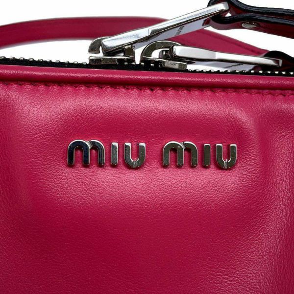 ミュウミュウ ハンドバッグ ミニボストン レザー 5BH152 MIUMIU 2wayショルダーバッグ