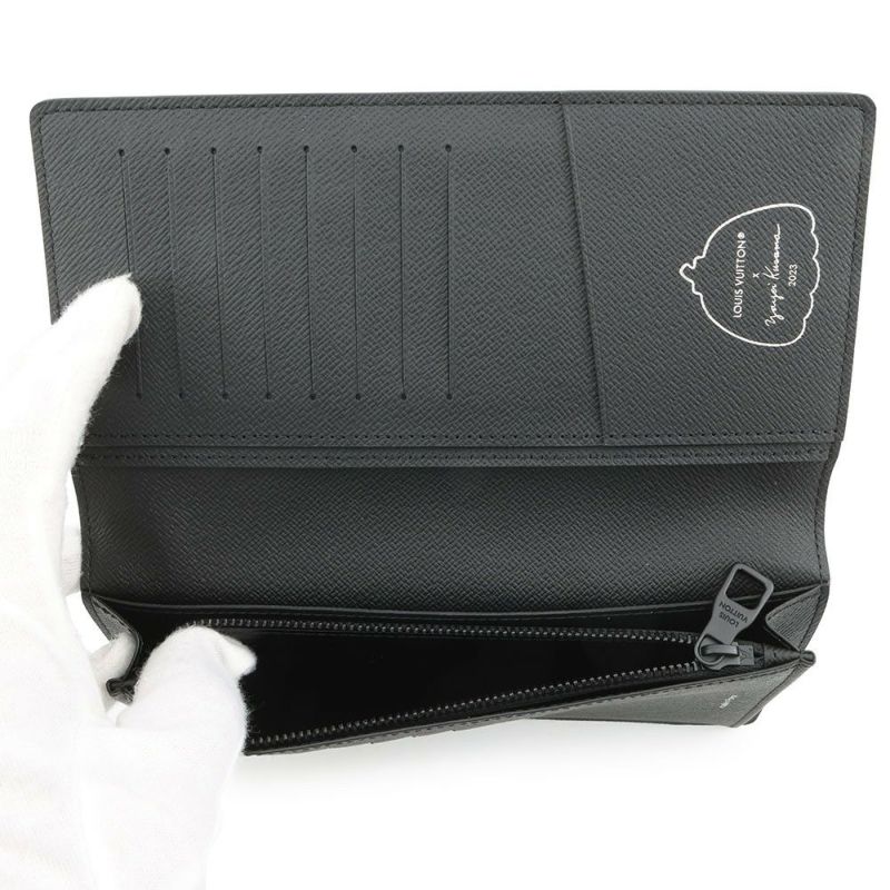ルイヴィトン 長財布 モノグラム・エクリプス/ペインティッド ドット LV × YK ポルトフォイユ・ブラザ M81932 草間彌生 ブラック 黒