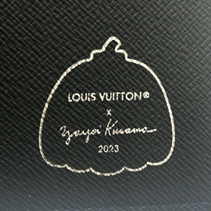 ルイヴィトン 長財布 モノグラム・エクリプス/ペインティッド ドット LV × YK ポルトフォイユ・ブラザ M81932 草間彌生 ブラック 黒