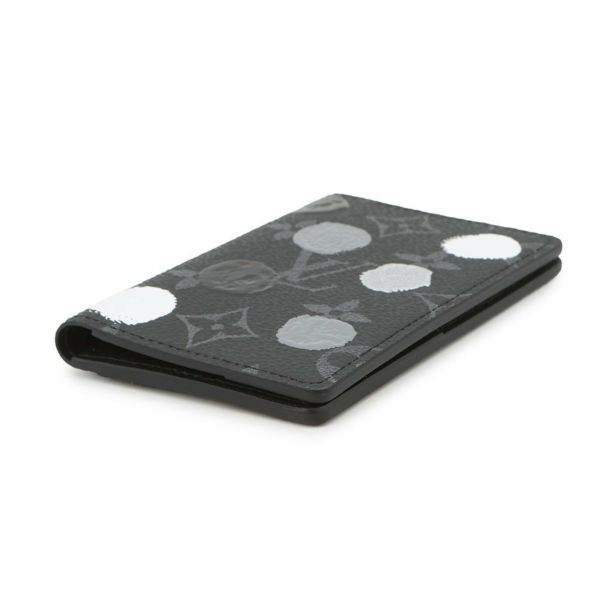 ルイヴィトン カードケース モノグラム・エクリプス/ペインティッド ドット LV × YK オーガナイザー ドゥポッシュ M81928 ブラック 黒