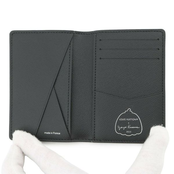 ルイヴィトン カードケース モノグラム・エクリプス/ペインティッド ドット LV × YK オーガナイザー ドゥポッシュ M81928 ブラック 黒