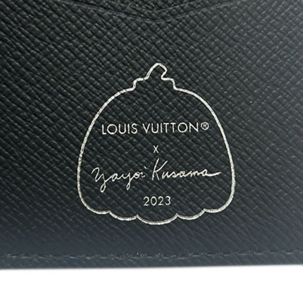 ルイヴィトン カードケース モノグラム・エクリプス/ペインティッド ドット LV × YK オーガナイザー ドゥポッシュ M81928 ブラック 黒