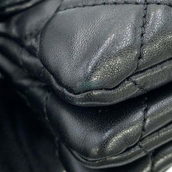 シャネル チェーンショルダーバッグ マトラッセ ココマーク ラムスキン AS3393 CHANEL 黒