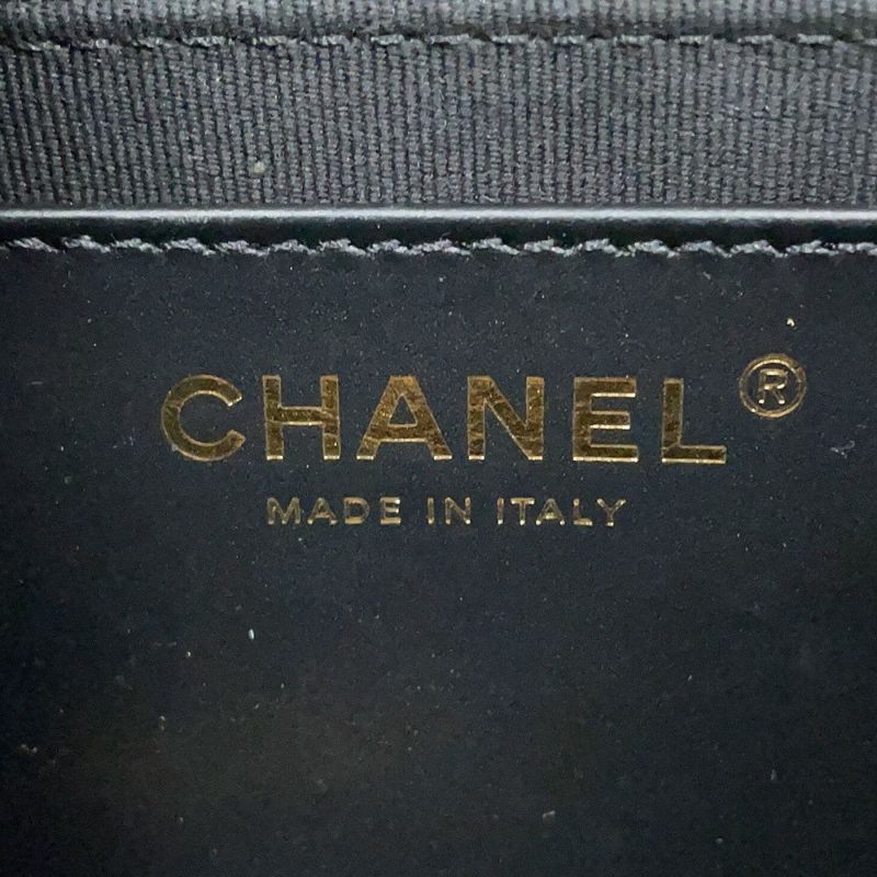 シャネル チェーンショルダーバッグ マトラッセ ココマーク ラムスキン AS3393 CHANEL 黒