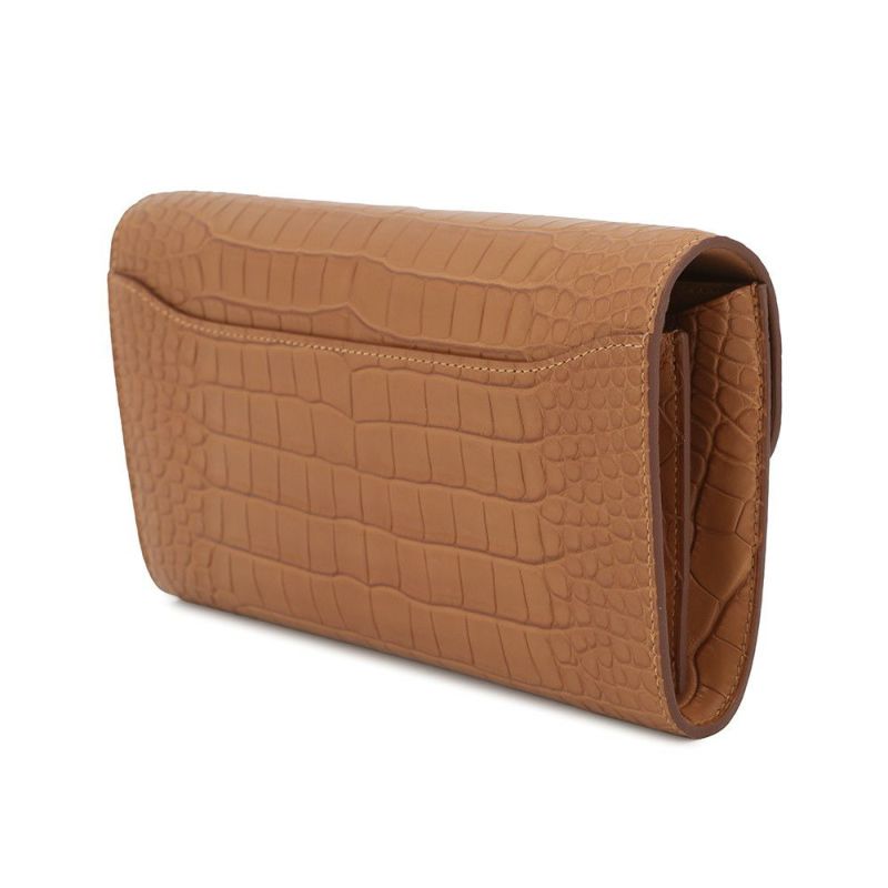 エルメス 長財布 コンスタンス トゥーゴー ロング ゴールド/ゴールド金具 アリゲーターマット W刻印